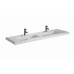 LAUFEN Moderna Plus Dvojumyvadlo 130x48,5 s 3 otvory, bílé, 8.1454.1.000.108.1