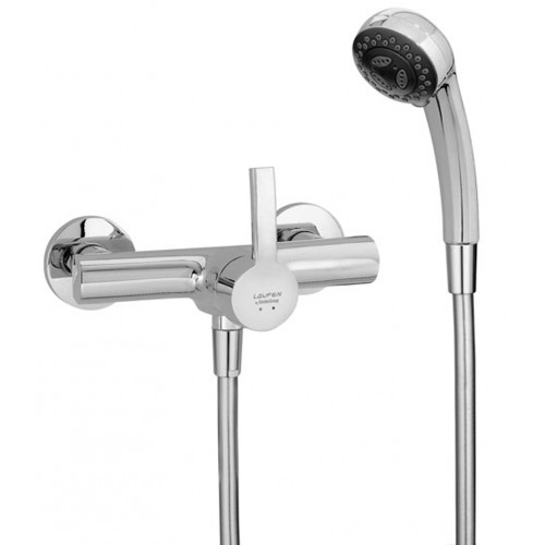 LAUFEN CURVEPRO Sprchová nástěnná baterie, Ecototal, hadice 180cm, sprcha Comfort Tre LAUFEN CURVEPRO Sprchová nástěnná baterie, Ecototal, hadice 180cm, sprcha Comfort Tre