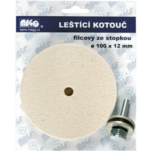 PHT Leštící kotouč 100 x 12mm filcový, se stopkou BL9340100 PHT Leštící kotouč 100 x 12mm filcový, se stopkou BL9340100