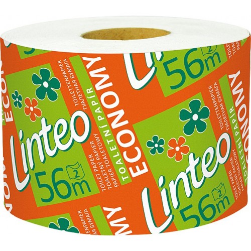 LINTEO ECONOMY Toaletní papír solorolička 56m, bílý, 2-vrstvý 20632