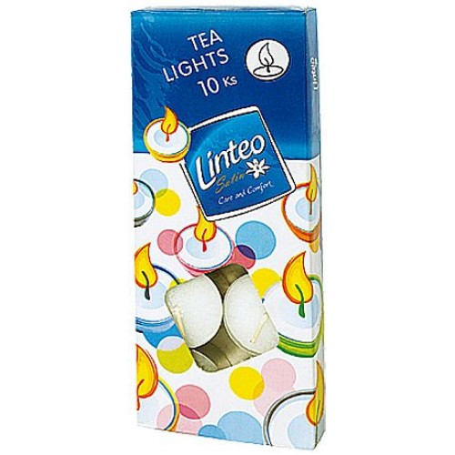 LINTEO SATIN Čajové svíčky 10ks, bílé 102881 LINTEO SATIN Čajové svíčky 10ks, bílé 102881