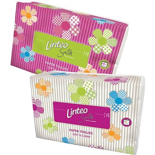 LINTEO SATIN Papírové kapesníky sáček 200ks, bílé, 2-vrstvé 30097 LINTEO SATIN Papírové kapesníky sáček 200ks, bílé, 2-vrstvé 30097