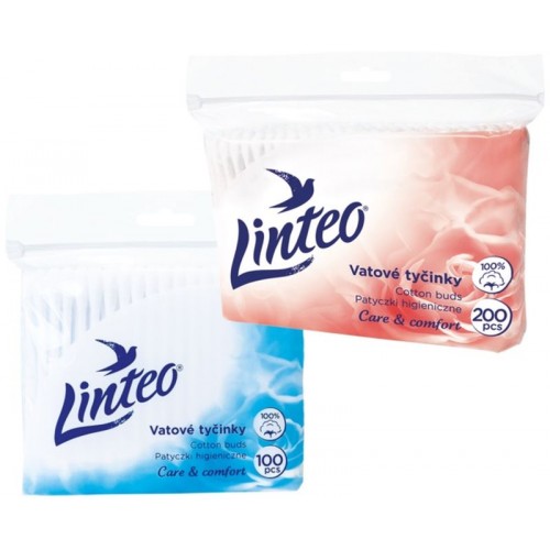 LINTEO Vatové tyčinky 100ks v sáčku 1005/1 LINTEO Vatové tyčinky 100ks v sáčku 1005/1