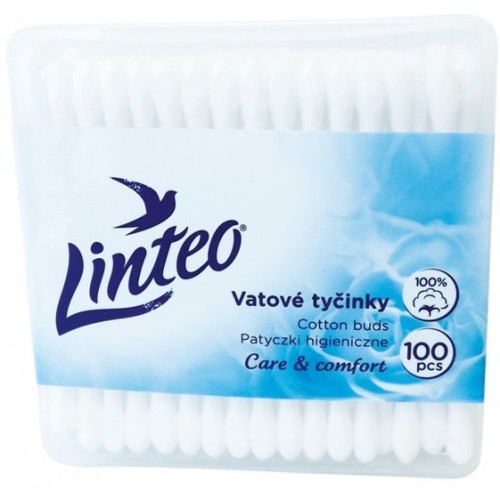 LINTEO Vatové tyčinky 100ks v boxu 1031/1 LINTEO Vatové tyčinky 100ks v boxu 1031/1