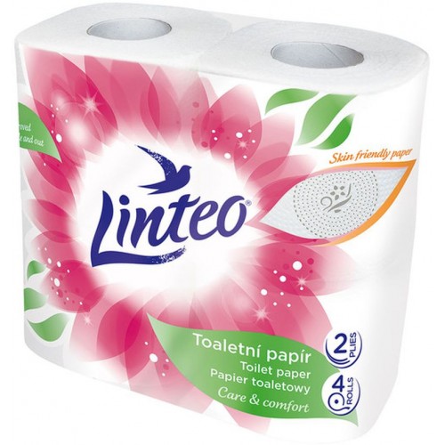 LINTEO Toaletní papír 4 role, bílý, 2-vrstvý 20677 LINTEO Toaletní papír 4 role, bílý, 2-vrstvý 20677