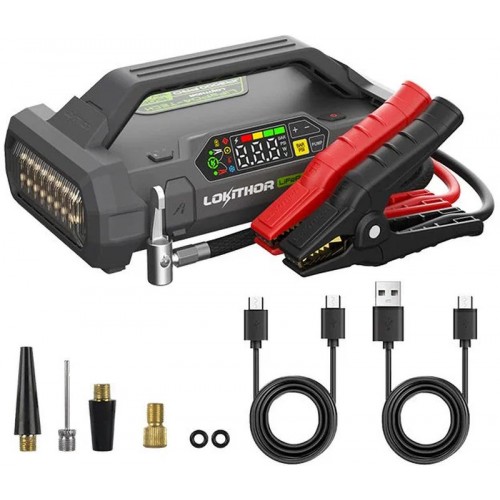 LOKITHOR JA3000 Pro, Startovací zdroj s kompresorem (12V/3000A/46Wh) LOKITHOR JA3000 Pro, Startovací zdroj s kompresorem (12V/3000A/46Wh)