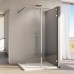 RONAL M42 Melia pevná stěna samostatná dvoudílná 140 cm, chrom/čiré sklo M42P140100707