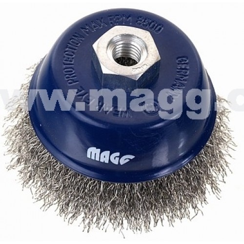 PHT Kartáč hrnkový 100, vlnitý drát SS 0,30, závit M14x2 - NEREZ BL97003N