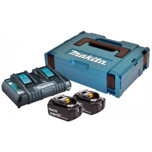 MAKITA 197504-2 Sada Li-ion LXT 18V 2xBL1840B + DC18RD dvojnabíječka + kufr