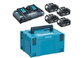 MAKITA 197626-8 sada baterie 4xBL1850B + dvojnabíječka DC18RD + Makpac 3