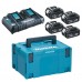 MAKITA 197626-8 sada baterie 4xBL1850B + dvojnabíječka DC18RD + Makpac 3