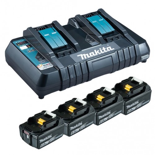 Makita 199485-6 Sada Li-ion LXT 18V 4xBL1860B + dvojnabíječka DC18RD/karton
