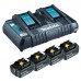 Makita 199485-6 Sada Li-ion LXT 18V 4xBL1860B + dvojnabíječka DC18RD/karton