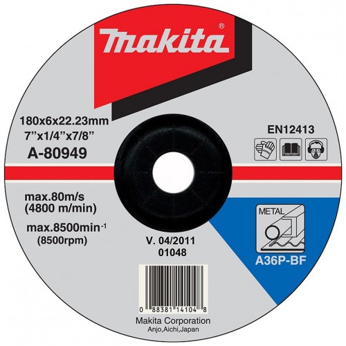 MAKITA A-80949 brusný kotouč 180x6x22mm ocel