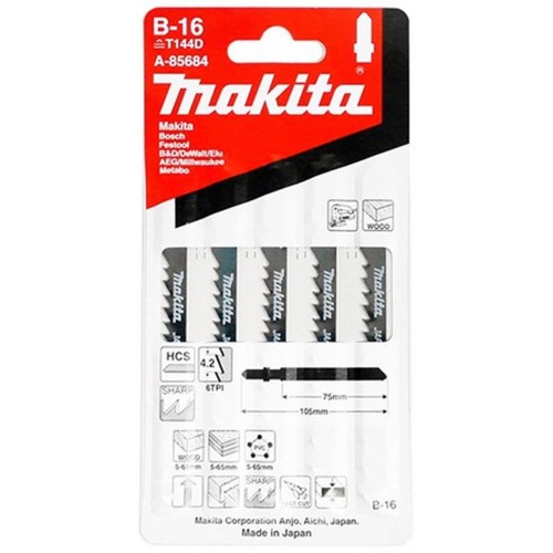 MAKITA A-85684 Pilové plátky č. B-16 75mm 5ks/bal