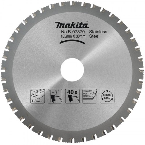MAKITA pilový kotouč nerez 185mm B-07870