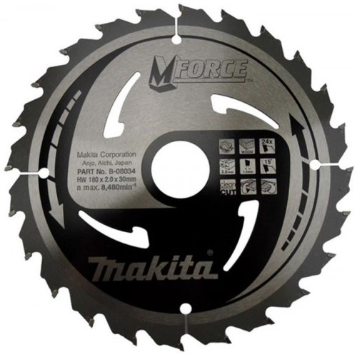 MAKITA B-08034 Mforce pilový kotouč 180x30mm 24 Z B-08034