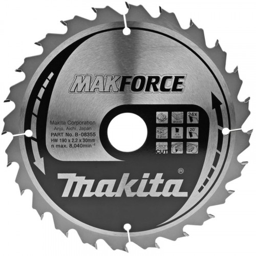 MAKITA B-08355 Makforce pilový kotouč 190x30mm 24Z