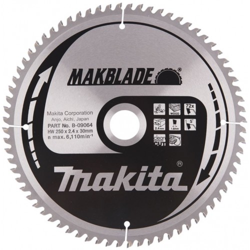 MAKITA B-09064 pilový kotouč 250x30mm 72Z
