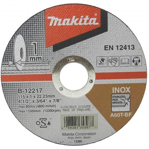 MAKITA B-12217 řezný kotouč 115x1x22mm nerez