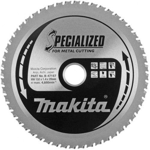 MAKITA B-47042 pilový kotouč 150x20mm TCT 52Z tenký kov=oldB-47008 =B-47167