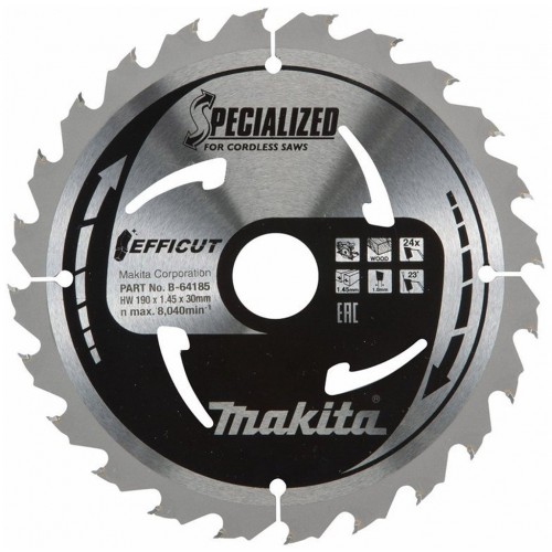 MAKITA B-64185 TCT pilový kotouč Efficut 190mmx30mm 24T