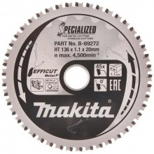 MAKITA B-69319 TCT pilový kotouč Efficut, kov 136x20mm 45T