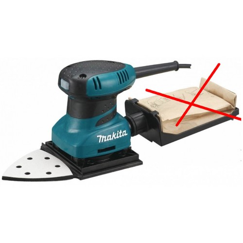 VÝPRODEJ MAKITA Vibrační bruska 112x190mm, 200W BO4565 CHYBÍ NÁDOBA A PAPÍROVÝ PYTLÍK, PO SERVISU, FUNKČNÍ!!!!