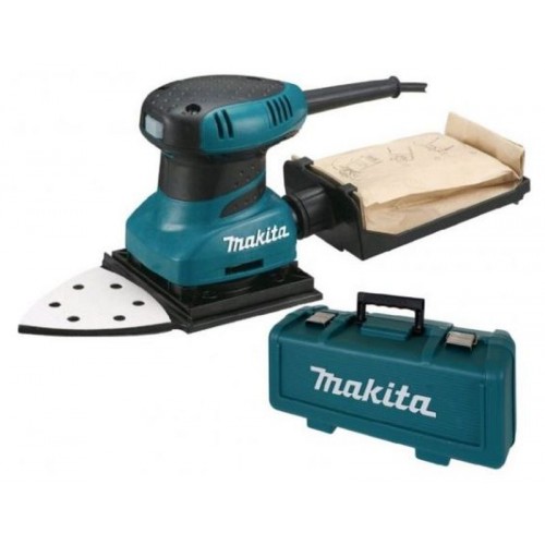 VÝPRODEJ MAKITA BO4565K Vibrační bruska 112x190mm, 200W, kufr PRASKLÉ UCHYCENÍ VAKU!!