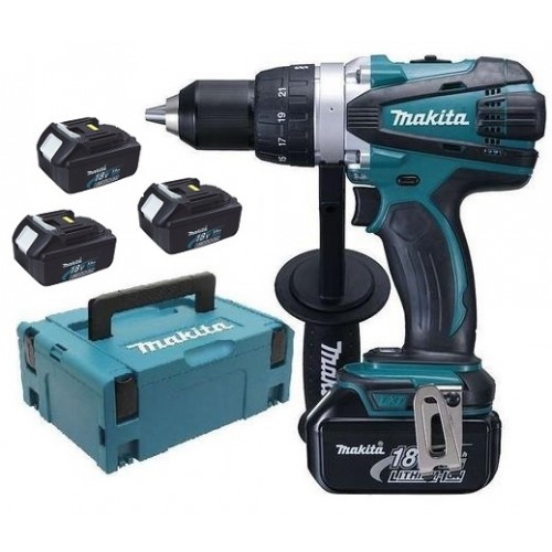 MAKITA DDF458RF3J Aku vrtací šroubovák Li-ion ( 91 Nm/3x3,0Ah/18V) Makpac