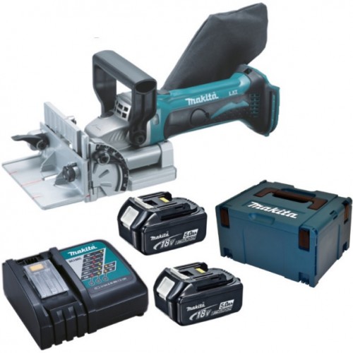 MAKITA DPJ180RTJ Aku štěrbinová frézka Li-ion (2x18V/5,0Ah) Makpac MAKITA DPJ180RTJ Aku štěrbinová frézka Li-ion (2x18V/5,0Ah) Makpac
