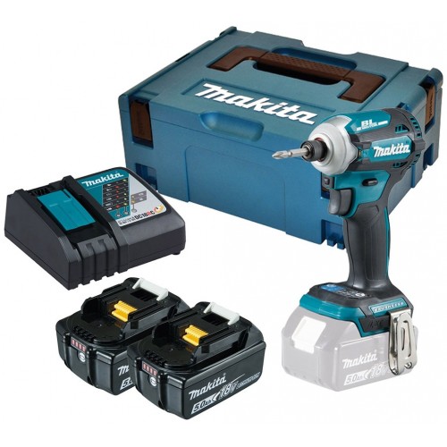 MAKITA DTD171RTJ Aku rázový šroubovák 1/4" Li-ion LXT 18V, 2x 5,0Ah, Makpac