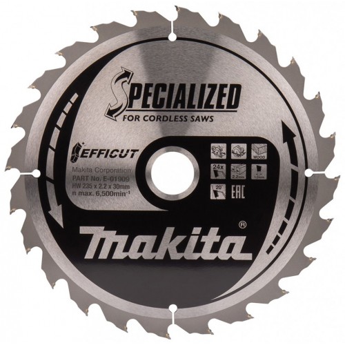 MAKITA E-01915 TCT pilový kotouč Efficut 230x30mm 24T = old E-01909
