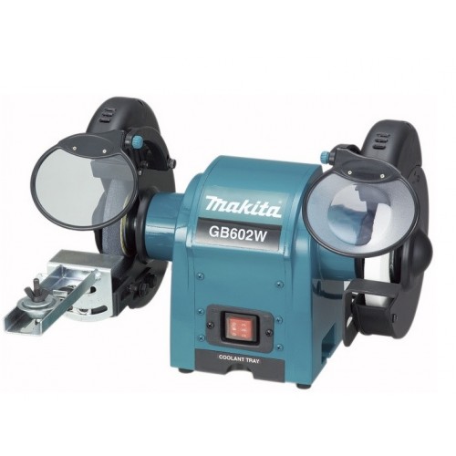 VÝPRODEJ MAKITA GB602W Dvoukotoučová bruska s držákem 150mm, 250W CHYBÍ 1x KŘÍDLOVÝ UPÍNACÍ ŠROUB!! POŠKOZENÝ OBAL!