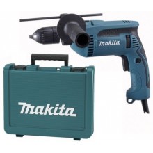 MAKITA HP1641K Příklepová vrtačka s kufrem,rychlosklíčidlo 1,5-13mm, 680W, v kufru