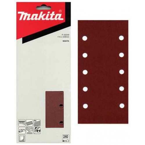 MAKITA P-33205 Brusný papír na dřevo, 115x229, K100, 10ks, 9046