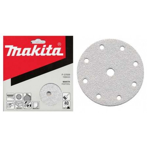 MAKITA P-37895 Brusný papír na dřevo 150mm, K180, 10ks, BO6030