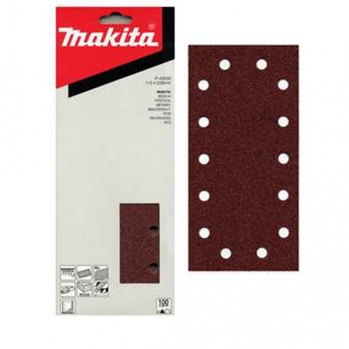 MAKITA P-43066 Brusný papír se suchým zipem, 115x229mm, 14ot, K120, 10ks 9046