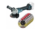 Makita DGA504ZX2 Aku úhlová bruska 125mm Li-ion 18V, bez aku Z + 6x kotouč