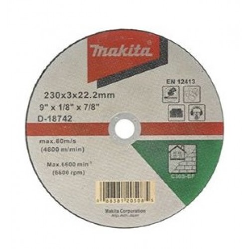 MAKITA Řezací kotouč na kámen 230 x 3 x 22.23 mm D-18742
