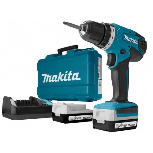 MAKITA DF347DWE Aku vrtací šroubovák 30 Nm, Li-ion Li-ion (2x1,3Ah/14,4V)