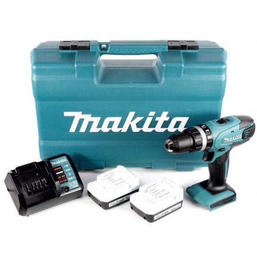 MAKITA HP347DWE aku příklepový šroubovák (14,4V 2x 1,3Ah)