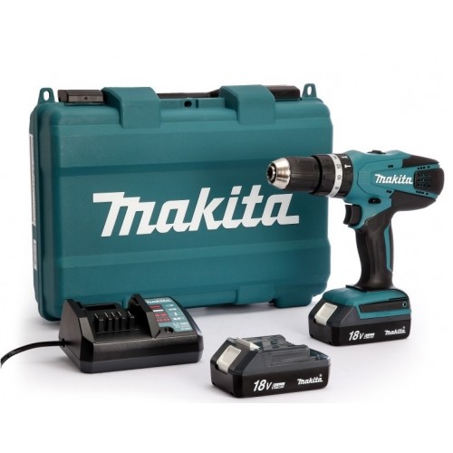 MAKITA HP457DWE Aku vrtačka s příklepem 2x Li-ion 18V/1,5Ah G