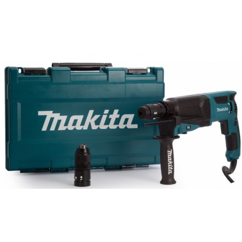 MAKITA HR2630T SDS-Plus Kombinované kladivo s výměnným sklíčidlem v kufru 2,4J, 800W