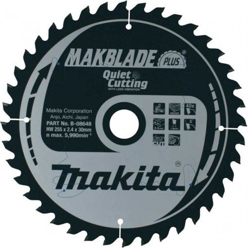 MAKITA B-08648 Pilový kotouč na dřevo 255x30mm 40 Z