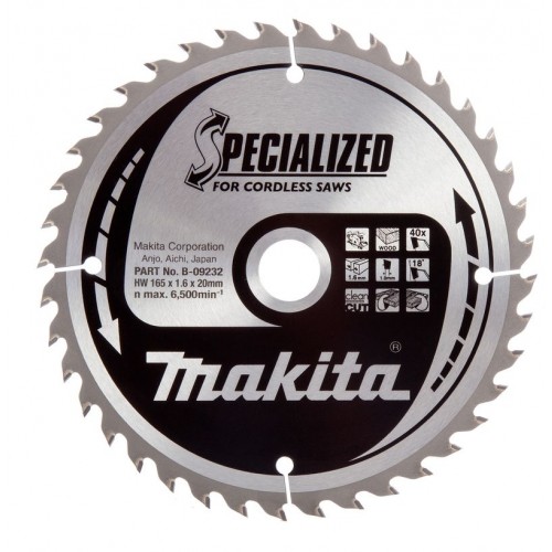 MAKITA B-09232 pilový kotouč 165x20mm, 40T