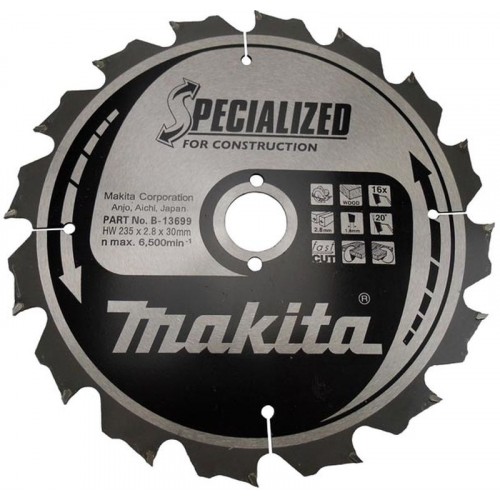 MAKITA pilový kotouč Konstrukt 235x30mm 16T B-13699