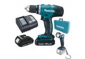 MAKITA DDF453SYEL Aku vrtací šroubovák se svítilnou Li-ion (18V/1x1,5Ah) kufr