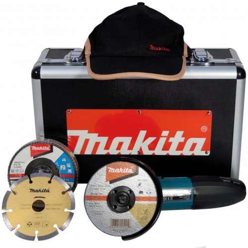 MAKITA GA5030RSP4 Uhlová bruska 125mm, ALU kufr + 4ks brusných kotoučů + 1ks diamantový kotouč + 2ks řezací kotouče + čepice MAKITA GA5030RSP4 Uhlová bruska 125mm, ALU kufr + 4ks brusných kotoučů + 1ks diamantový kotouč + 2ks řezací kotouče + čepice