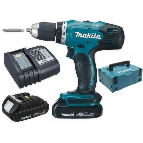 MAKITA Aku vrtací šroubovák Li-ion 18V/1,5Ah, sytainer DDF453SYJ